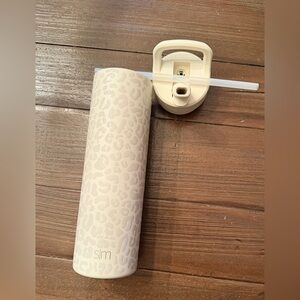 Simple Modern Leopard Print Water Bottle with Straw, 24oz